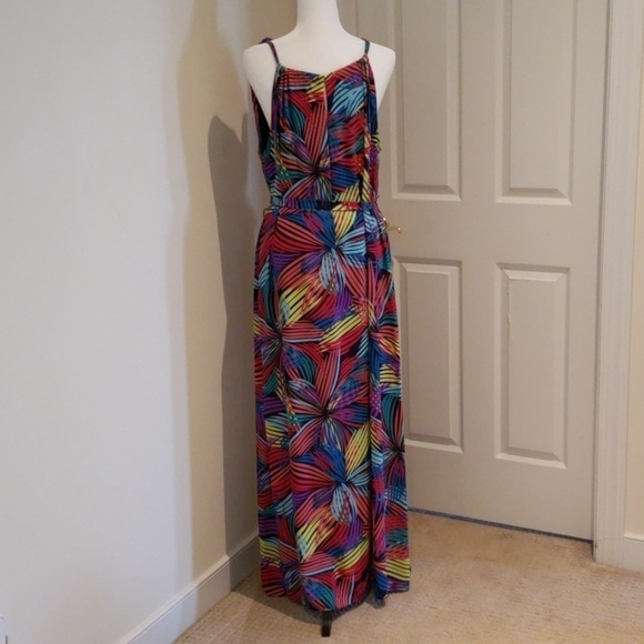 NWT BCBG Mia Boldly Patterned Maxi Sundress - Picture 4 of 4
